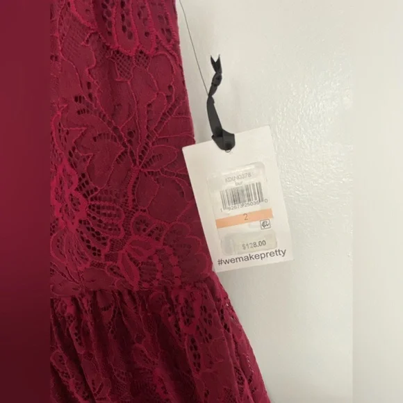 Kensie Women’s Maroon Cap Sleeve Knee Length Fit + Flare Dress Size 2 - Picture 6 of 11